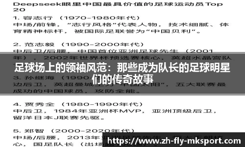 足球场上的领袖风范：那些成为队长的足球明星们的传奇故事